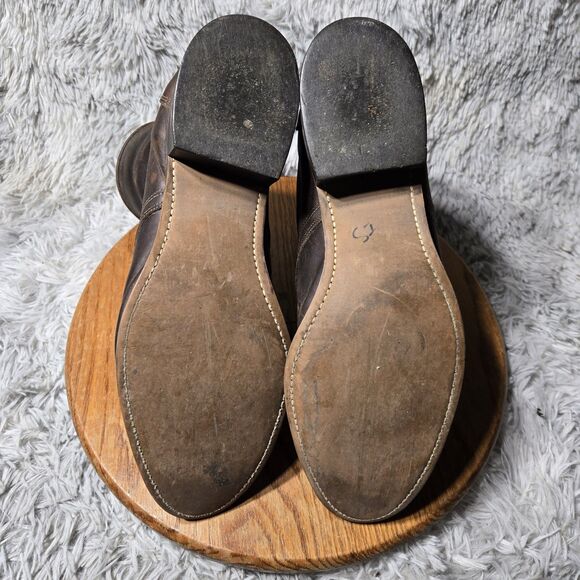 Vintage Laredo Kiltie Leather Womens Size 12EE Brown Lace Up Made In USA Boots - Picture 5 of 9